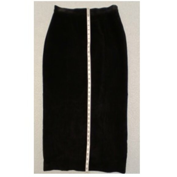 Danier Black Suede Leather Maxi Pencil Skirt - size 12 - Picture 9 of 10